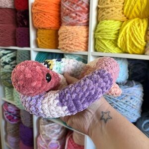 Handmade Crochet Scrappy Snake plushie